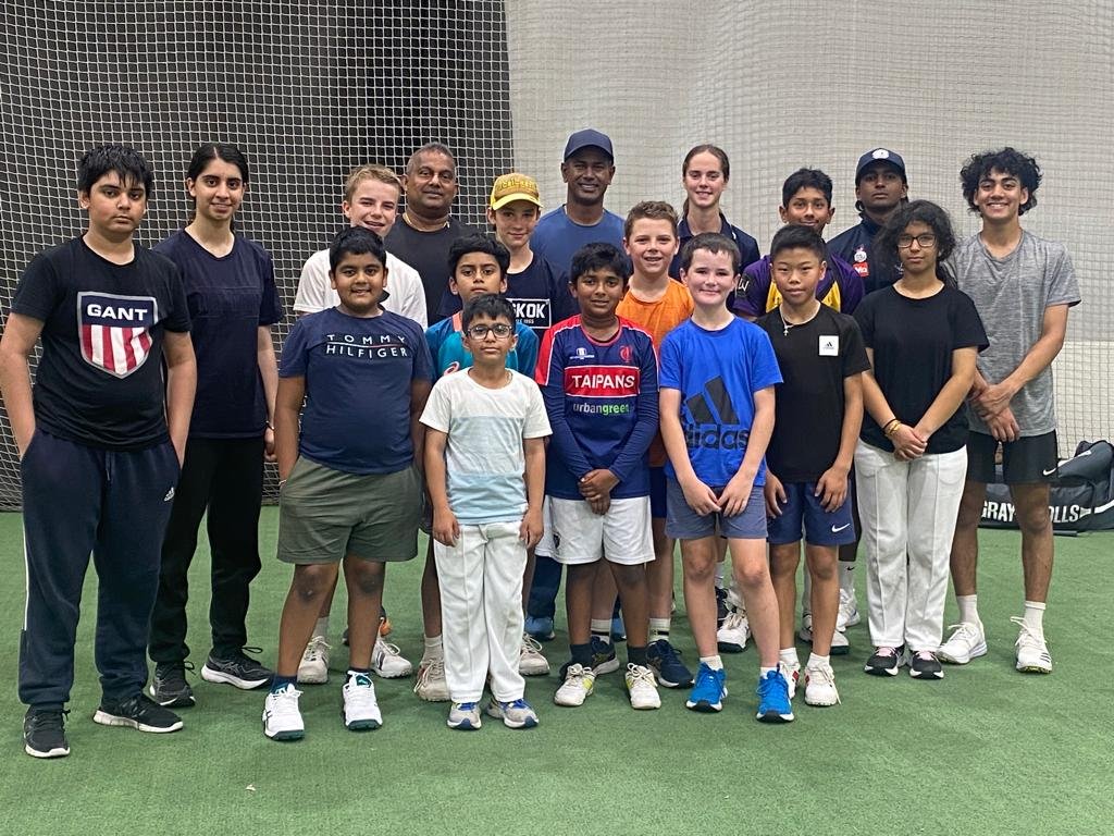 Topline Cricket players in training