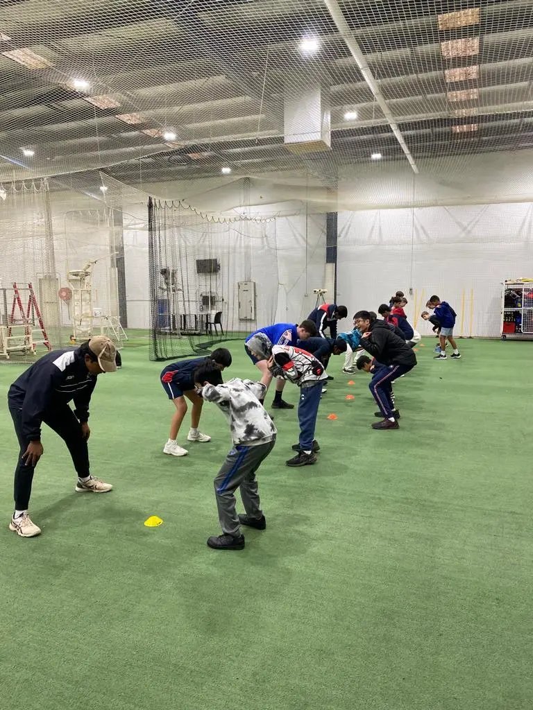 Group cricket training and conditioning